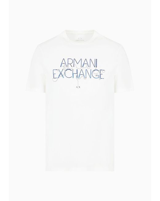 Armani Exchange Regular Fit T-shirts in White für Herren