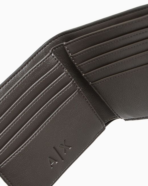 ARMANI EXCHANGE White Bifold Wallet With Credit Card Slots for men