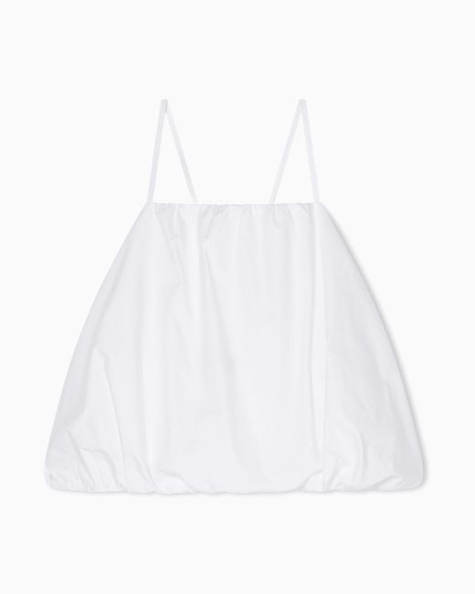 ARMANI EXCHANGE White Cotton Twill Top