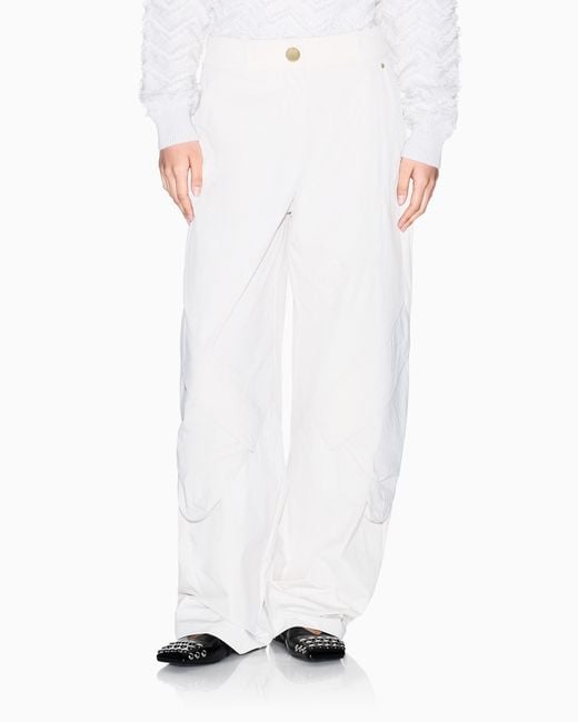 ARMANI EXCHANGE White Oversized Trousers