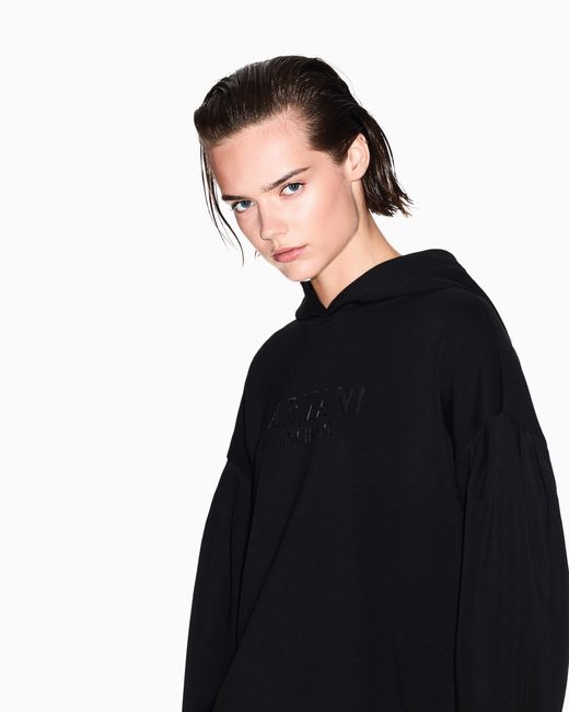 ARMANI EXCHANGE Black Sweatshirt With Wide Sleeves