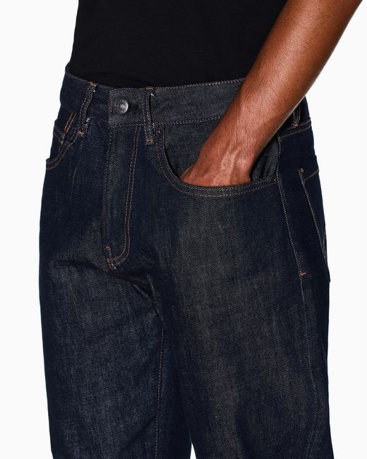 Vaqueros De Cinco Bolsillos Con Costuras En Contraste Icon ARMANI EXCHANGE de hombre de color Blue