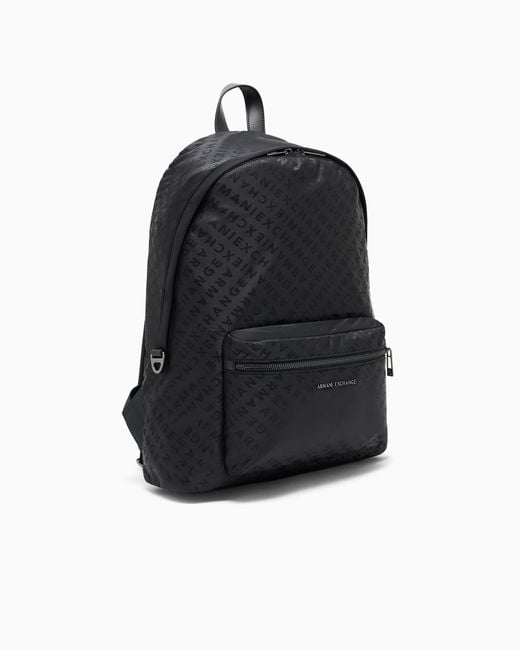 ARMANI EXCHANGE Rucksack Mit Allover-Logo in Black für Herren
