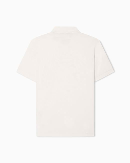 ARMANI EXCHANGE White Cotton Polo Shirt for men