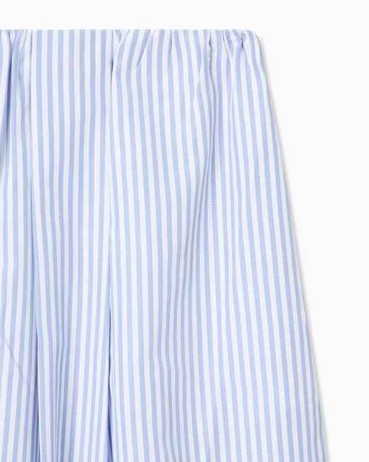 ARMANI EXCHANGE Blue Long Draped Striped Skirt