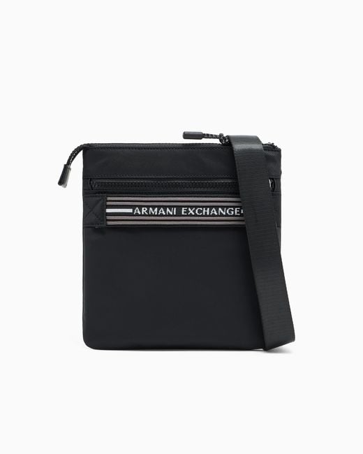 ARMANI EXCHANGE Black Shoulder Bag With Logo for men