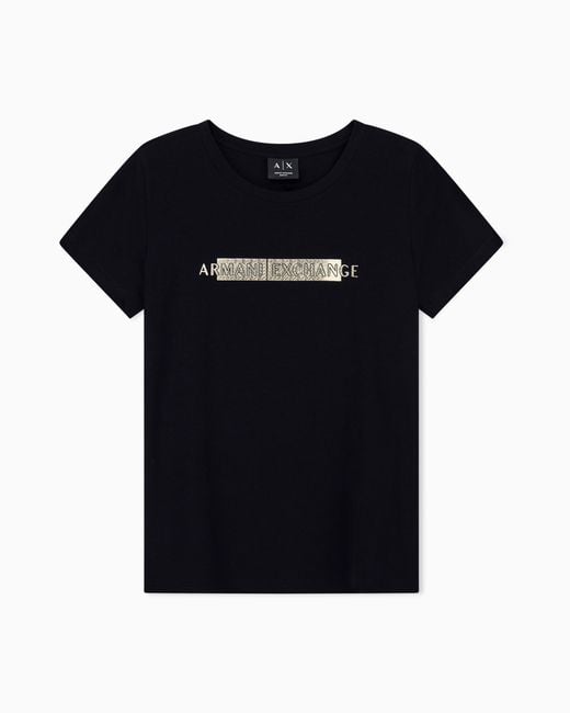 ARMANI EXCHANGE Black Slim Fit T-Shirt