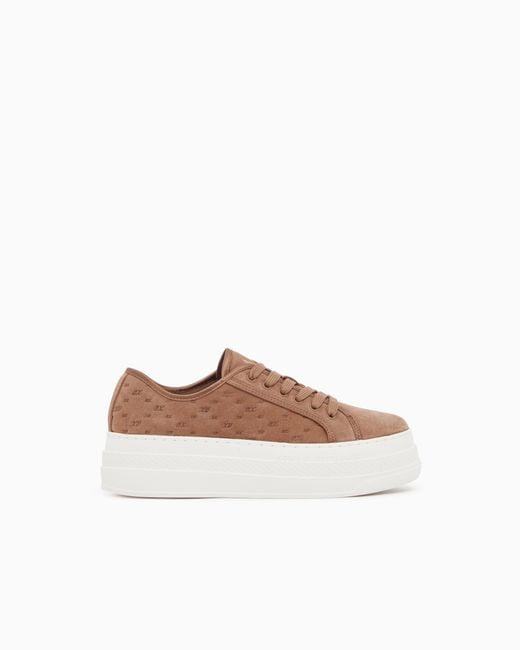 ARMANI EXCHANGE White Low Cut Sneakers
