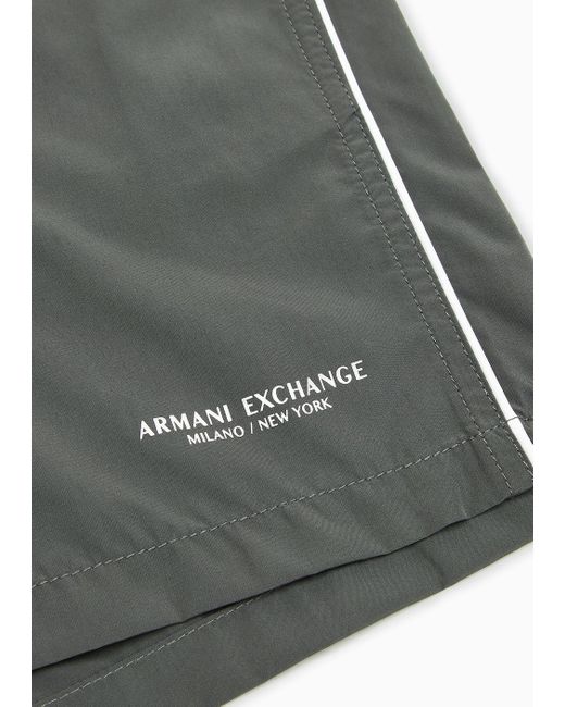 Armani Exchange Green Milano New York Swim Shorts for men