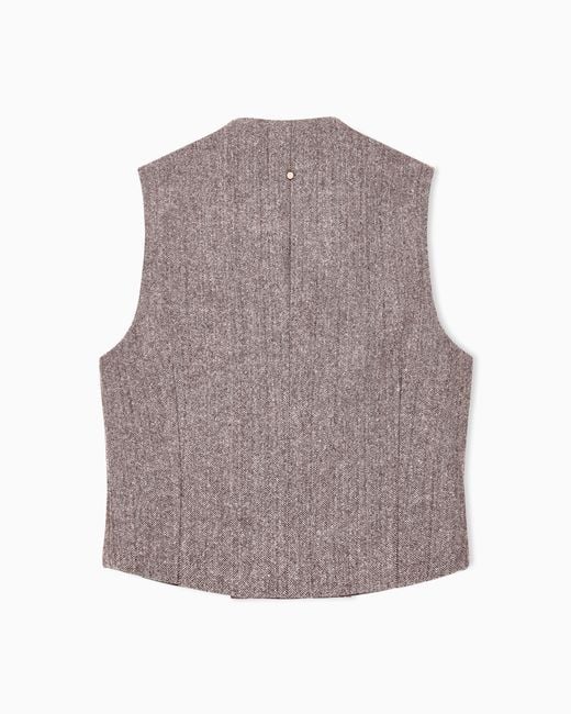 ARMANI EXCHANGE Brown Regular Fit Waistcoat