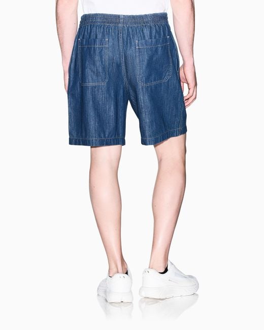 ARMANI EXCHANGE Blue Regular Fit Shorts for men