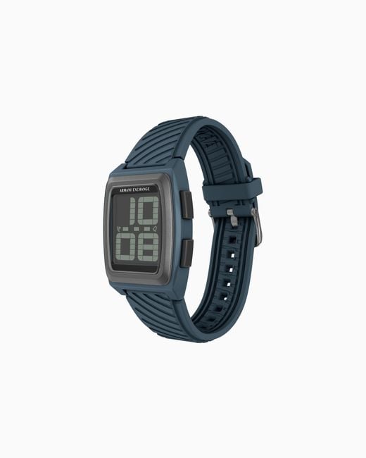 ARMANI EXCHANGE Blue Digital Watch for men