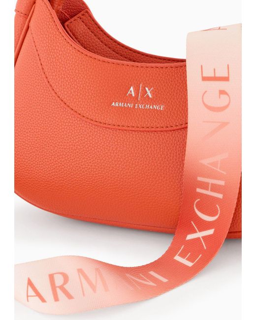 Armani Exchange Red Shaped Hobo Bag