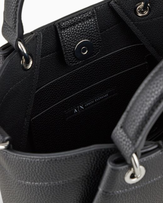 ARMANI EXCHANGE Black Small Handbag With Degradè Shoulder Strap