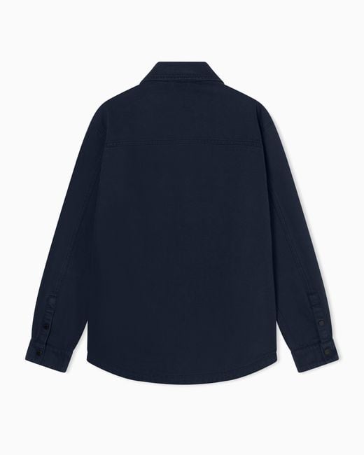 ARMANI EXCHANGE Blue Cotton Bull Denim Blouson for men