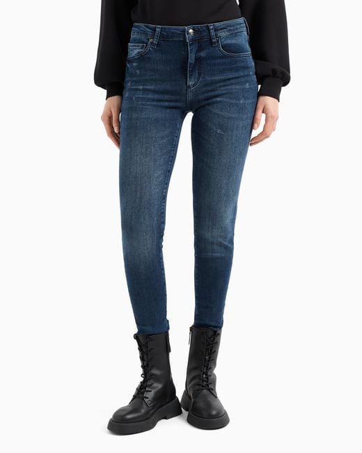 Jean En Denim Extensible Super Skinny J69 ARMANI EXCHANGE en coloris Blue