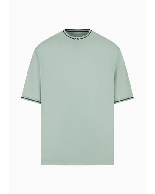 Armani Exchange Green Relaxed Fit T-shirts for men