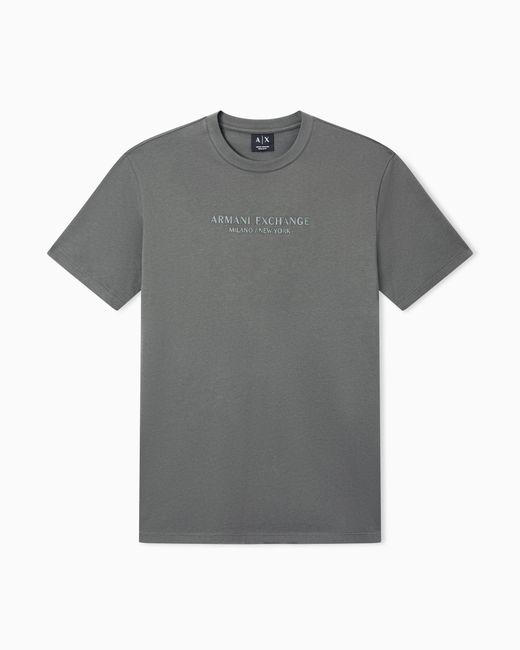 ARMANI EXCHANGE Black Regular Fit T-Shirt for men