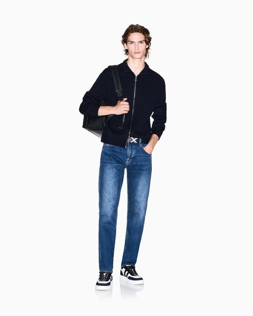 ARMANI EXCHANGE Blue Comfort Slim-Fit Jeans for men