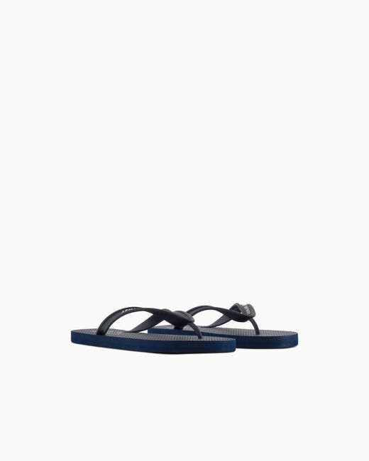 ARMANI EXCHANGE White Pool Flip Flops for men