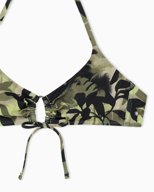 ARMANI EXCHANGE White Bikini Top Elasticated Band