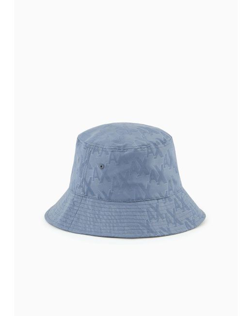 Armani Exchange Blue Bucket Hats for men
