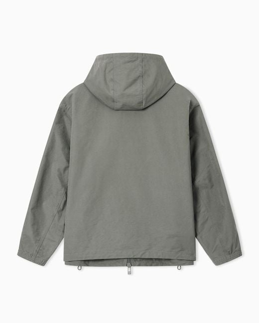 ARMANI EXCHANGE Gray Technical Fabric Windbreakers for men
