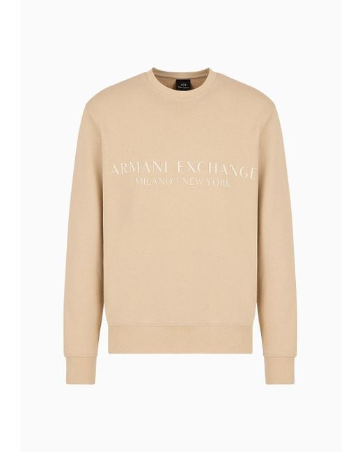 Sweat-shirt En Tissu Éponge Français Armani Exchange pour homme en coloris Natural