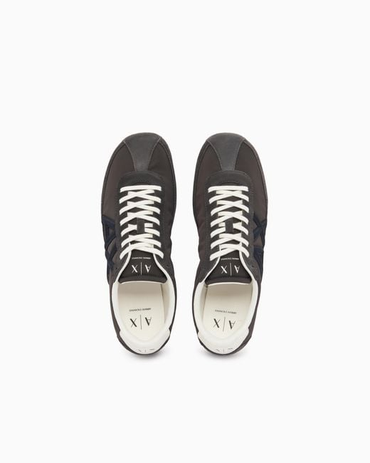 ARMANI EXCHANGE Blue Sneakers for men