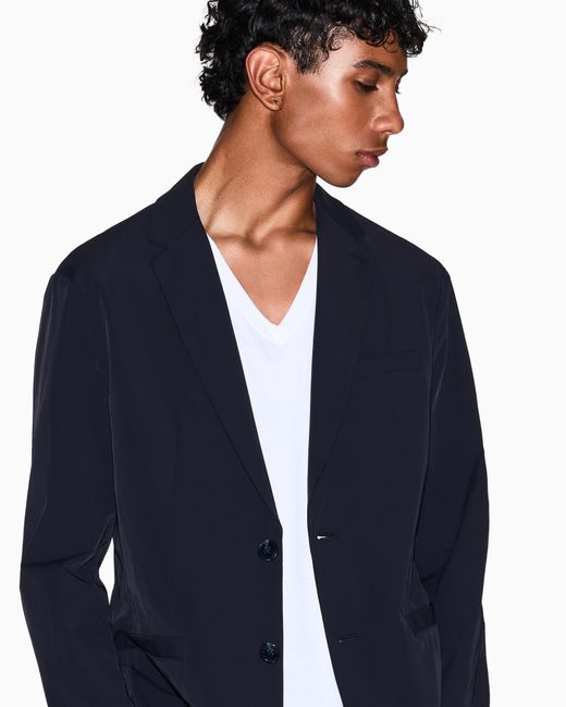 ARMANI EXCHANGE Blue Single-Breasted Jacket for men