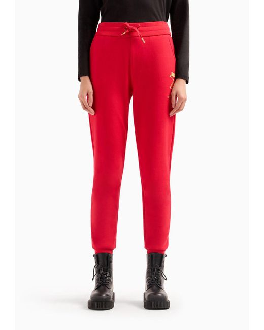 Armani Exchange Red Lunar New Year Joggers