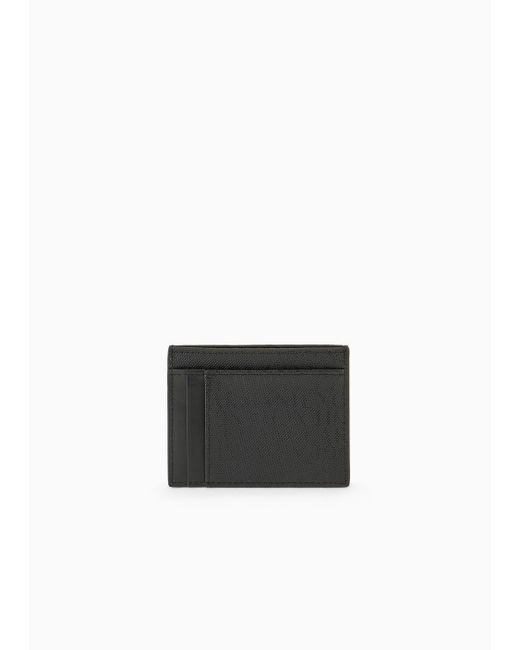 Armani Exchange White Card Holder With All-over Lettering for men