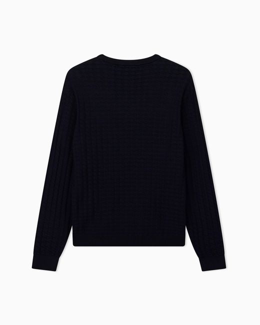 ARMANI EXCHANGE Blue Regular Fit Pullover Viscose Blend for men