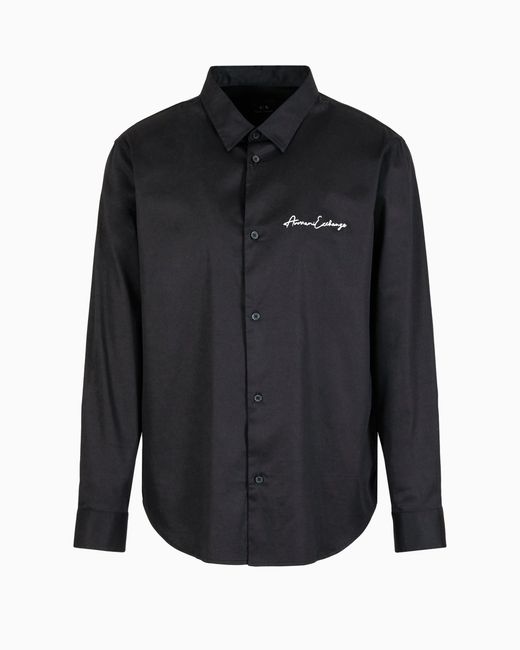 Camicia Regular Fit di ARMANI EXCHANGE in Black da Uomo