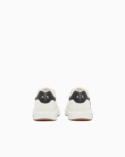 ARMANI EXCHANGE White Sneakers With Contrasting Logo for men