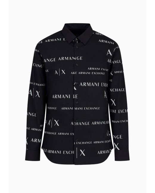 Armani Exchange Gray Armani Sustainability Values Shirt for men