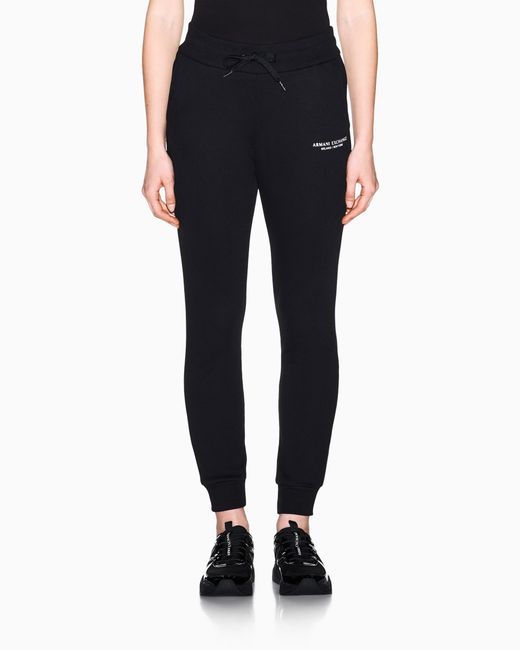 ARMANI EXCHANGE Black Milano/New York Sweat Jogger Pants