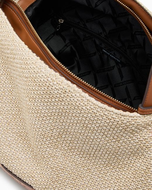 ARMANI EXCHANGE Natural Structured Mini Shoulder Bag