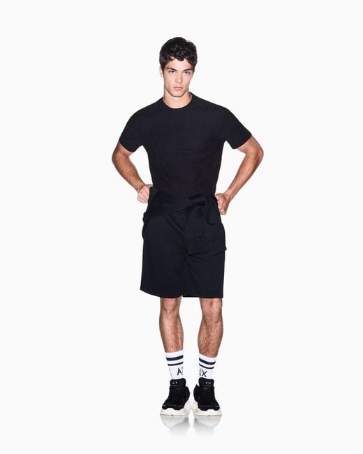 ARMANI EXCHANGE Blue Regular Fit Shorts for men
