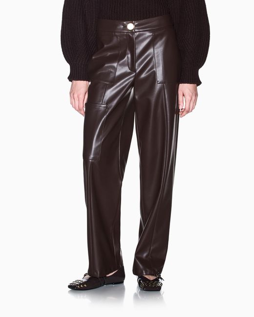 ARMANI EXCHANGE Brown Oversized Fit Trousers