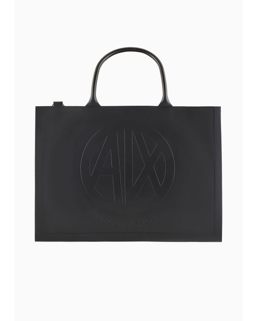 Milky Bag Con Logo In Rilievo In Materiale Riciclato di Armani Exchange in Black