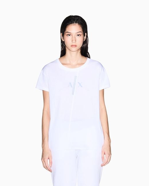 ARMANI EXCHANGE White Relaxed Fit T-Shirt