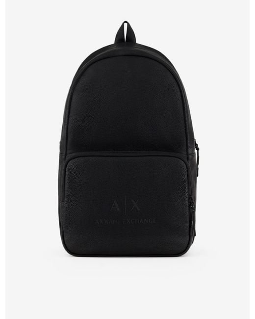 black pleather backpack