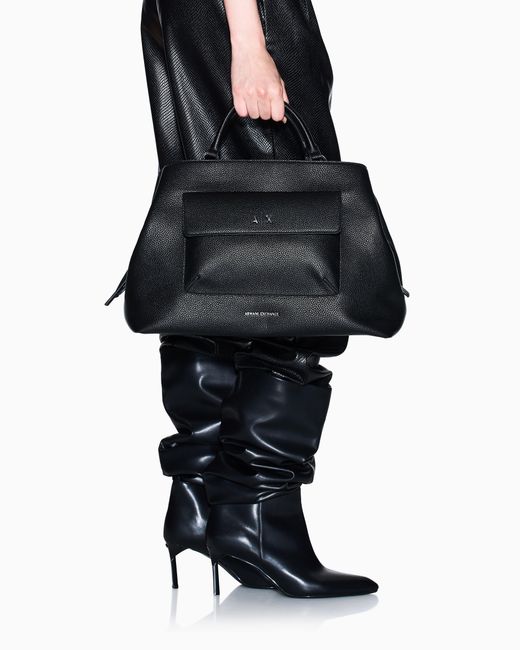 ARMANI EXCHANGE Black Handbag With Shoulder Strap With Logo