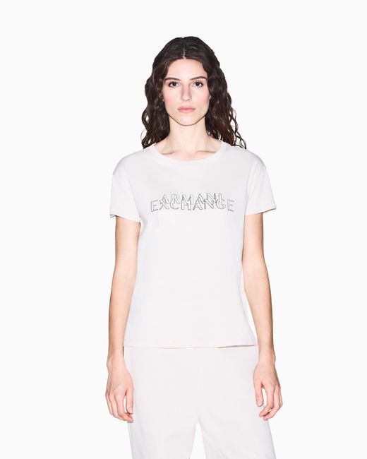 ARMANI EXCHANGE White Oversized T-Shirt
