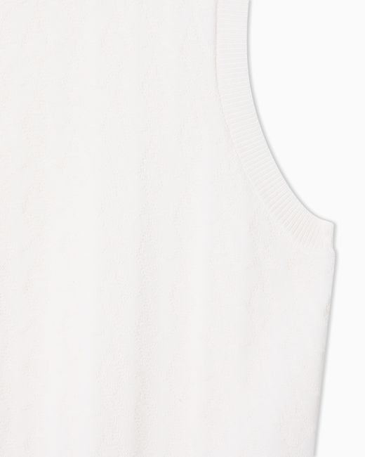 ARMANI EXCHANGE White Allover Logo Top