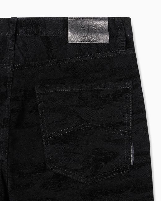 ARMANI EXCHANGE Black Loose Fit Jeans for men