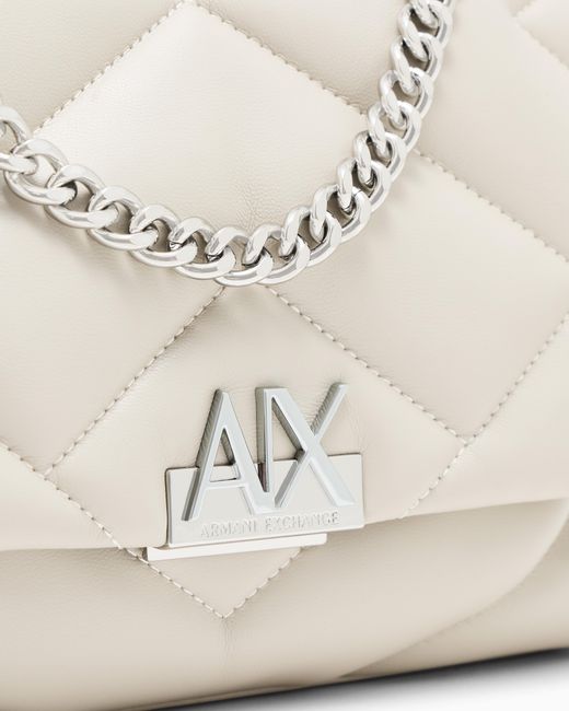 ARMANI EXCHANGE White Crossbody Messenger Bag