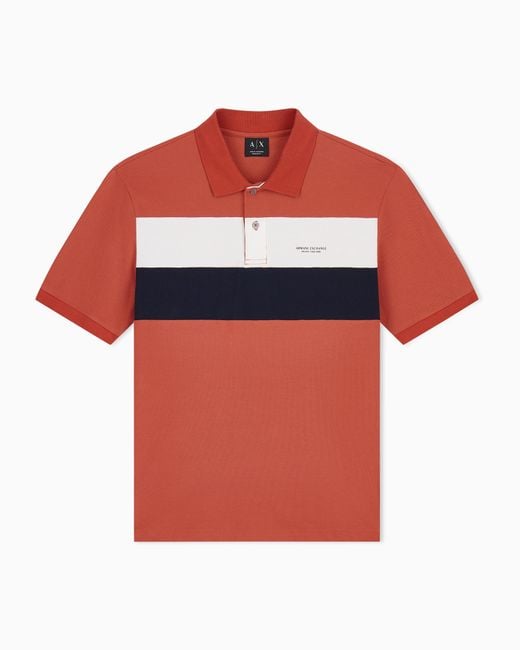 ARMANI EXCHANGE Red Regular Fit Polo Shirt for men
