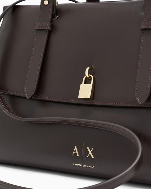 ARMANI EXCHANGE Black Tote Shopping Bag